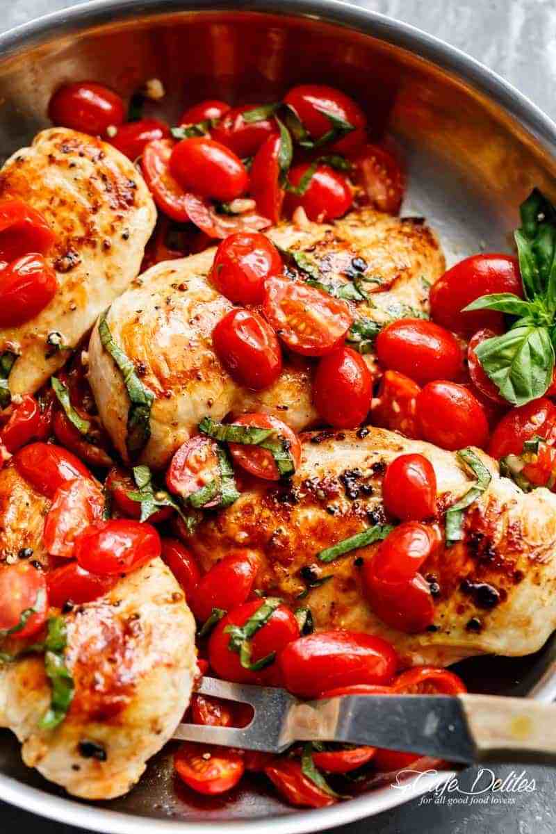 Jamie Oliver’s Chicken Thighs/Legs with Sweet Tomato and Basil