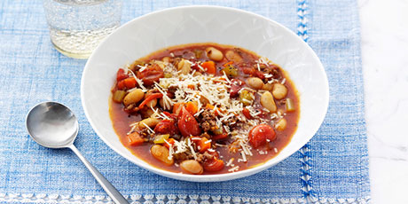 Beef and Cannellini Bean Minestrone
